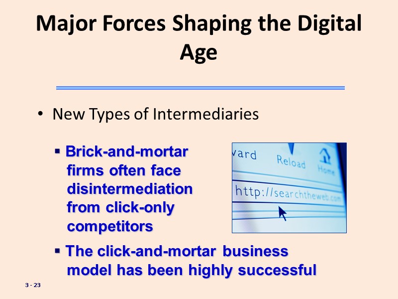 3 - 23 Major Forces Shaping the Digital Age New Types of Intermediaries 